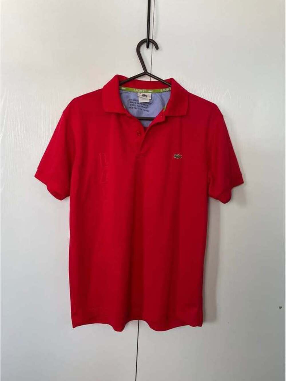 Vintage Lacoste Made in France Red Polo Shirt L-XL